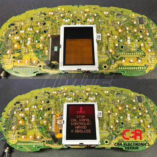 Oprava tachometra Škoda Octavia I - porucha funkcie podsvietenia a chyba display-a