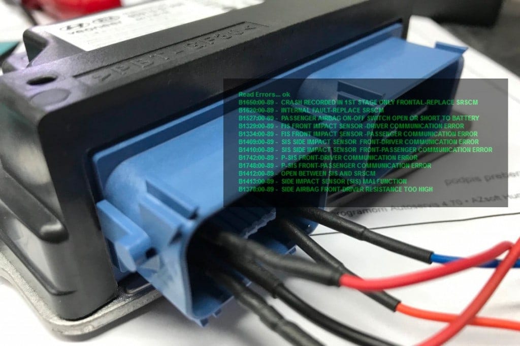 CRASH data Kia a Hyundai s procesorom TriCore TC2XXX