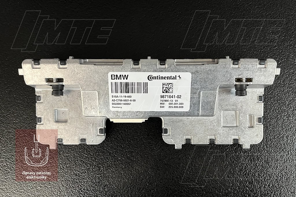 Kamera Continental 9871841-02 (A2-C756-5021-0-00) — pohľad na celú kameru vrátane štítku, BMW 7 G11
