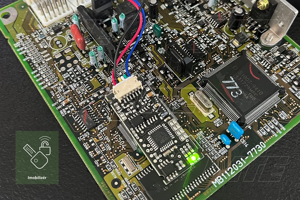 Detail aktívneho emulátora — riadiaca jednotka Denso 33920-83E1 odomknutá